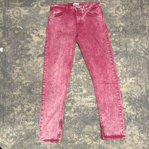 Pink Ganni Jeans with Slit in Hems